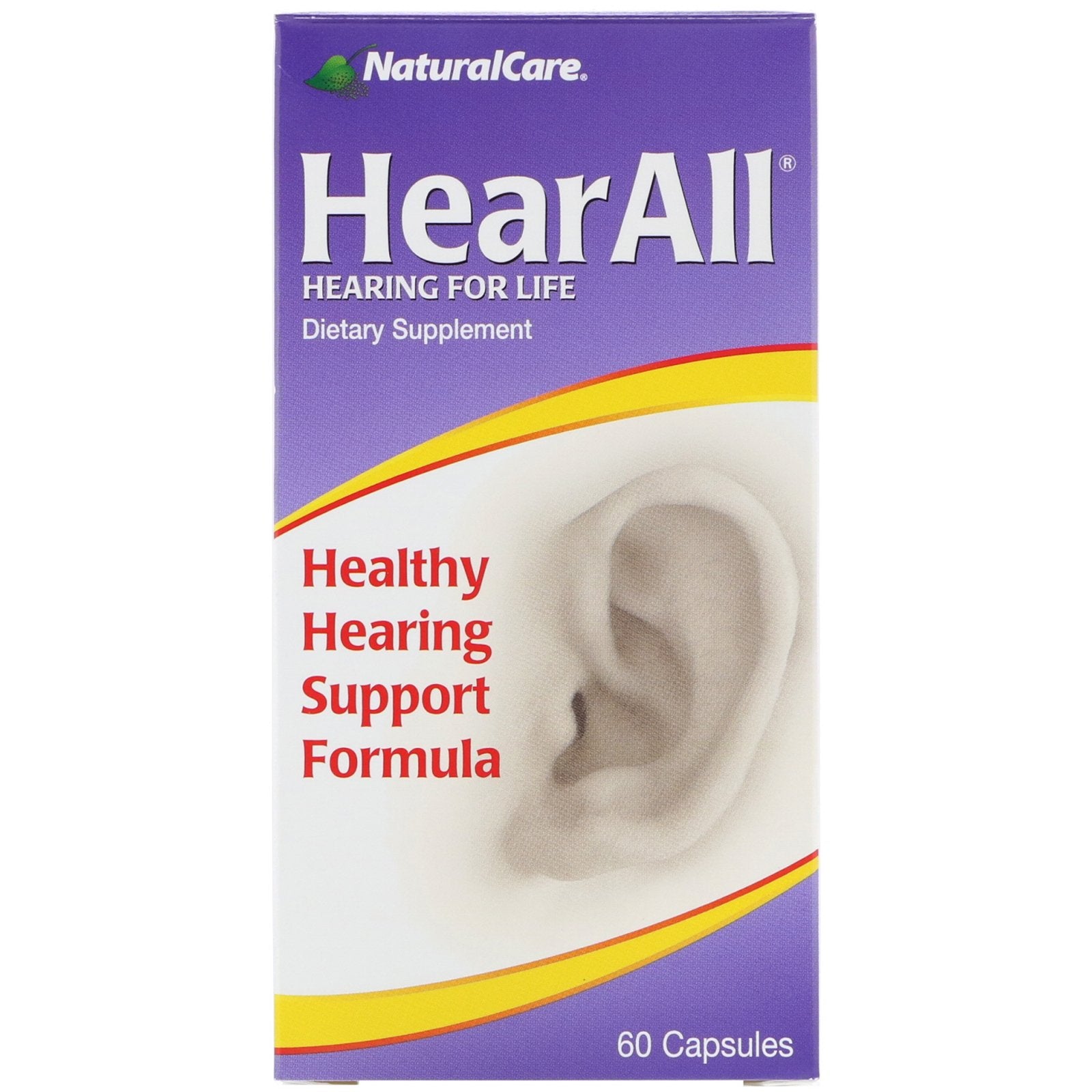 NaturalCare, HearAll, 60 Capsules UPC 705692329902 | HiLife Vitamins